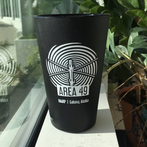Area 49 Silicone Pint Glass (black)