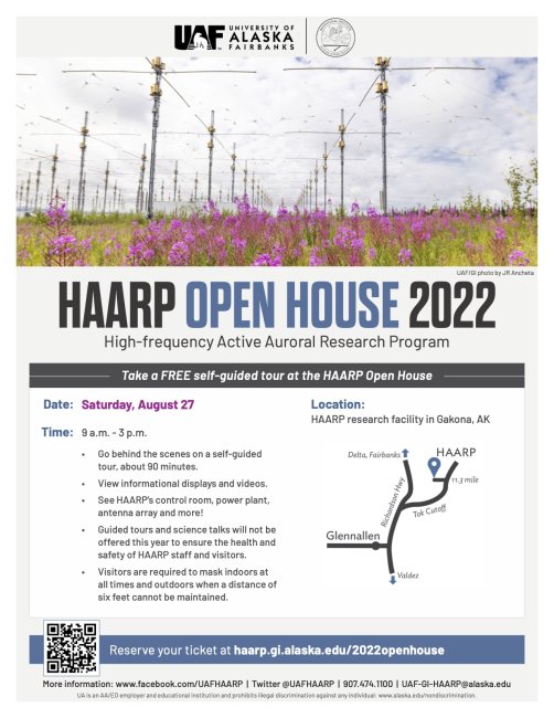 2022 HAARP Open House flyer