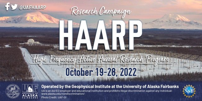 October 2022 HAARP campaign photo. The October 2022 research campaign will take place from October 19-28.